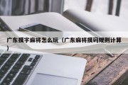 广东摸字麻将怎么玩（广东麻将摸码规则计算）