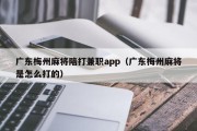 广东梅州麻将陪打兼职app（广东梅州麻将是怎么打的）