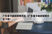 广东番子麻将视频大全（广东番子麻将视频大全下载）